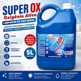 Superox Oxigênio Ativo 5L Limpador Multiuso Removedor de Gordura – Limpeza Pesada com Oxigênio Ativo