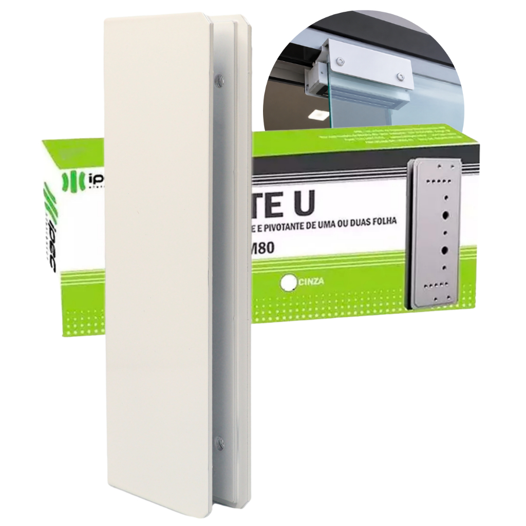 Pega Vidro P/ Fechadura M150 Bonna Ipec Suporte Porta Deslizante Pivotante Alta Resistência