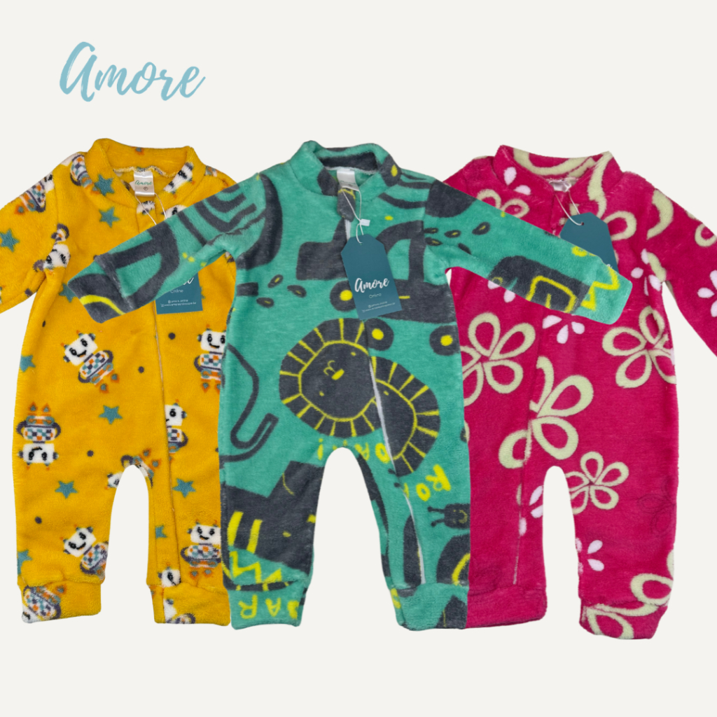Macacão de Bebê Soft Fleece Sortido