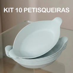 Kit 10 Petisqueira Barquinha Canoa Petiscos Churrasco Festa Frios Para Servir Amendoim Caldo Branca - Kaziva