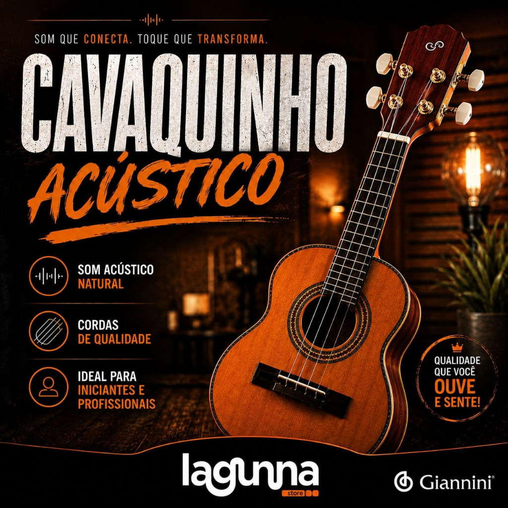 Cavaquinho Acústico Giannini Start CS-14 N Natural Cordas Aço
