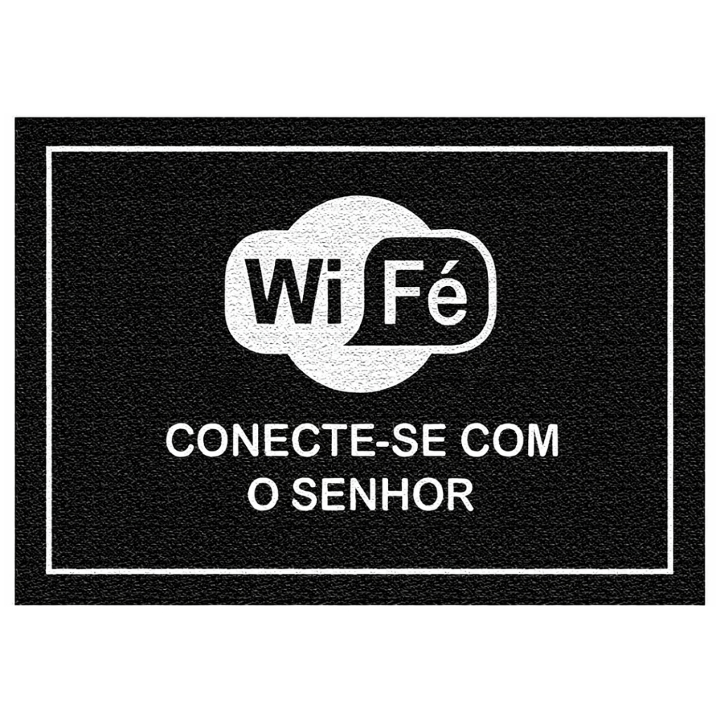 Imagem Tapete Capacho de Entrada Porta Antiderrapante Tamanhos Diversos Versículo Evangélico Oração