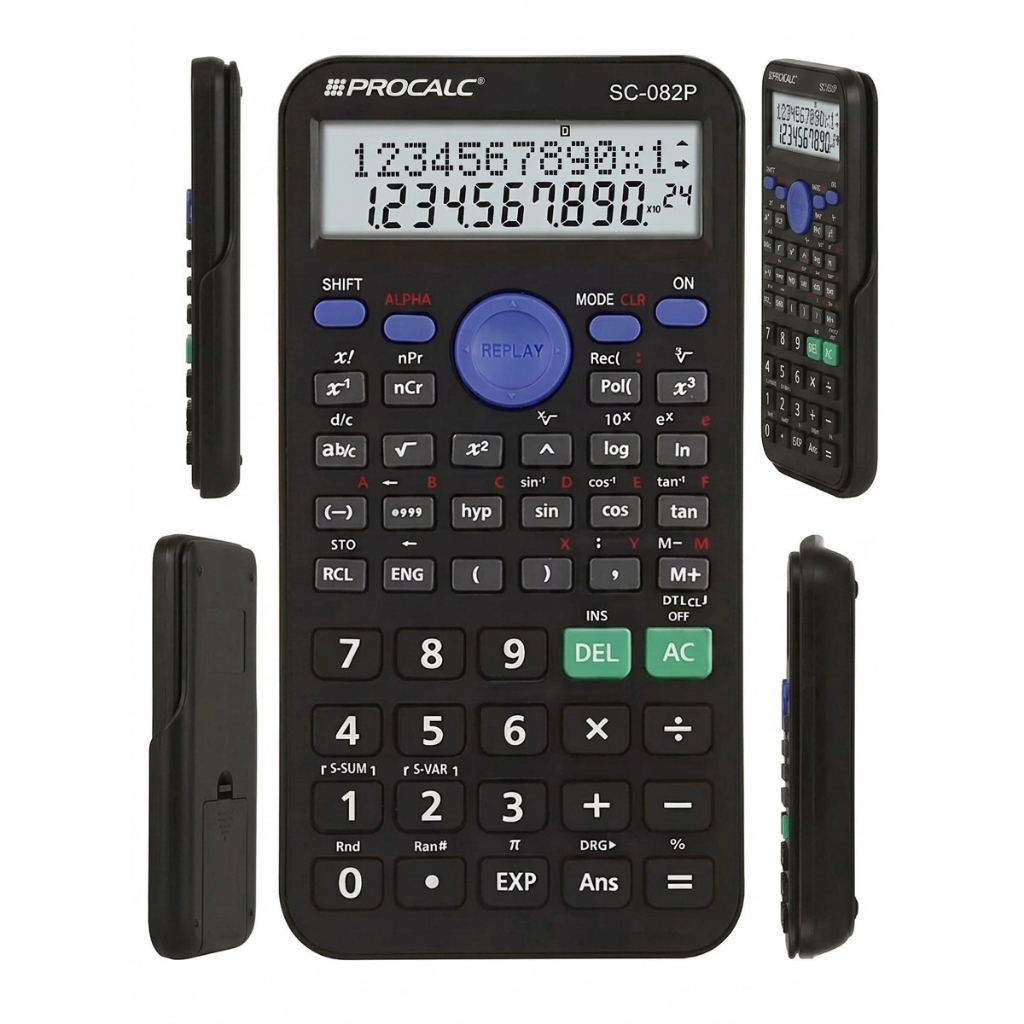 Calculadora Científica Procalc SC-082P 240 Funções Com Capa Protetora