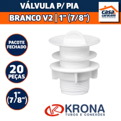 Kit Com 20 Válvula Pia V2 807 Krona