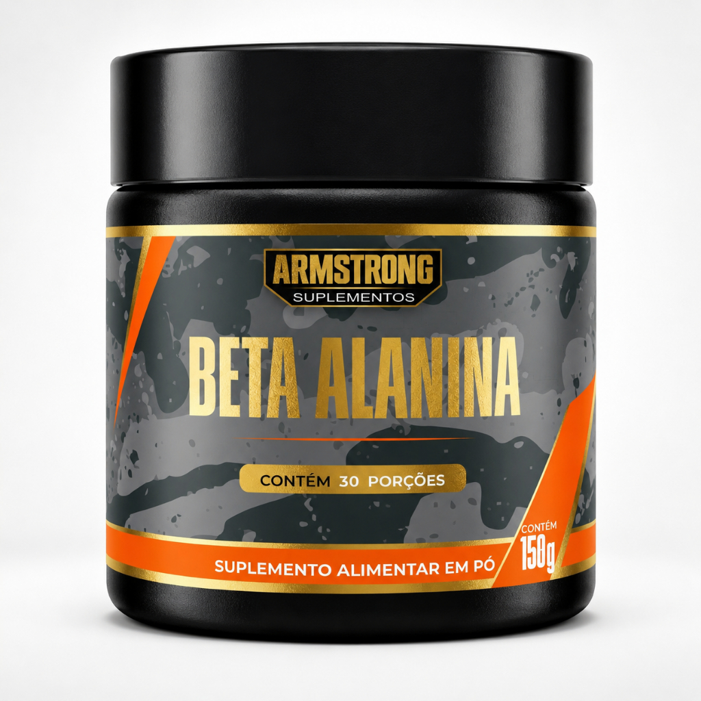 Beta Alanina 150g 100% Pura Importada Sabor Limão Armstrong Suplementos 30 Doses 5g por Dose - Envio Imediato