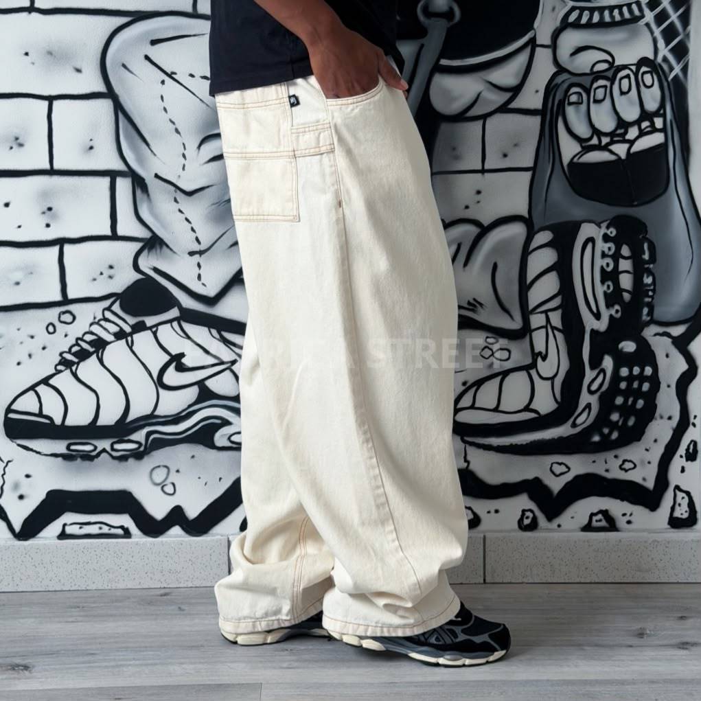 Calça Super Baggy Bege, Calça Larga