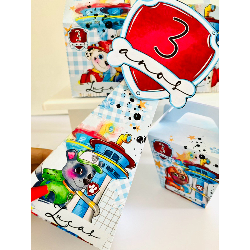 KIT FESTA PEGUE E MONTE PATRULHA CANINA Personalizado  Lembrancinhas - Caixinha Personalizadas