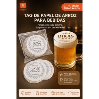 Papel de Arroz para Drinks de Festas