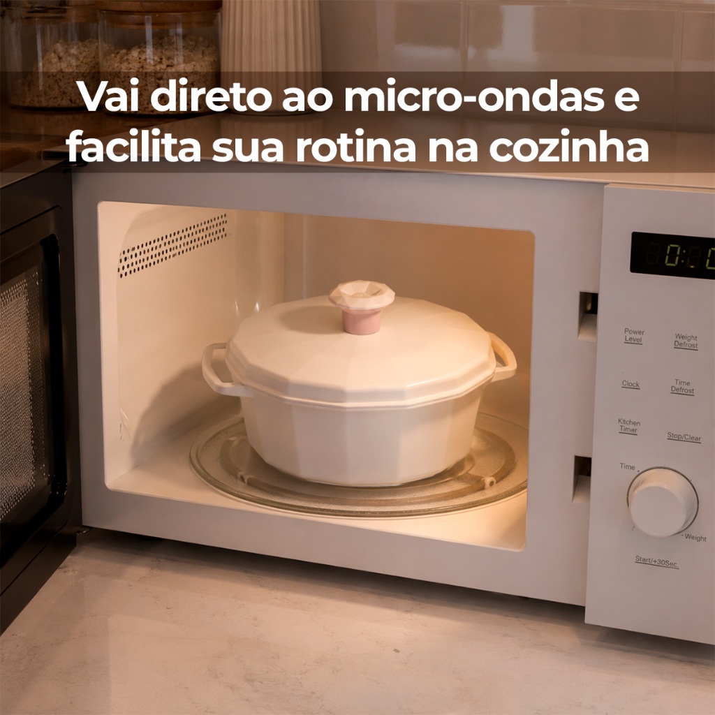 Panela de Microondas Vasilhas Plástico Tapoer Caçarola 1,7Litro Potes Bege Servir Geladeira Diamante · foto 2