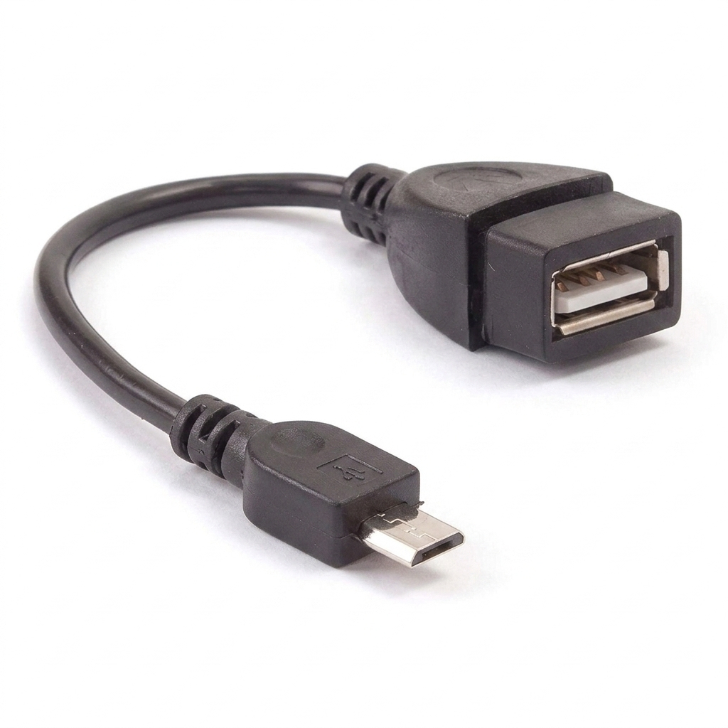 Cabo Adaptador OTG V8 Micro USB-A para Pendrive Smartphone Celular Transferência de Dados