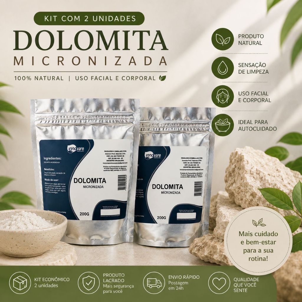 Kit 2 Dolomita Micronizada Innovare 200g Cada