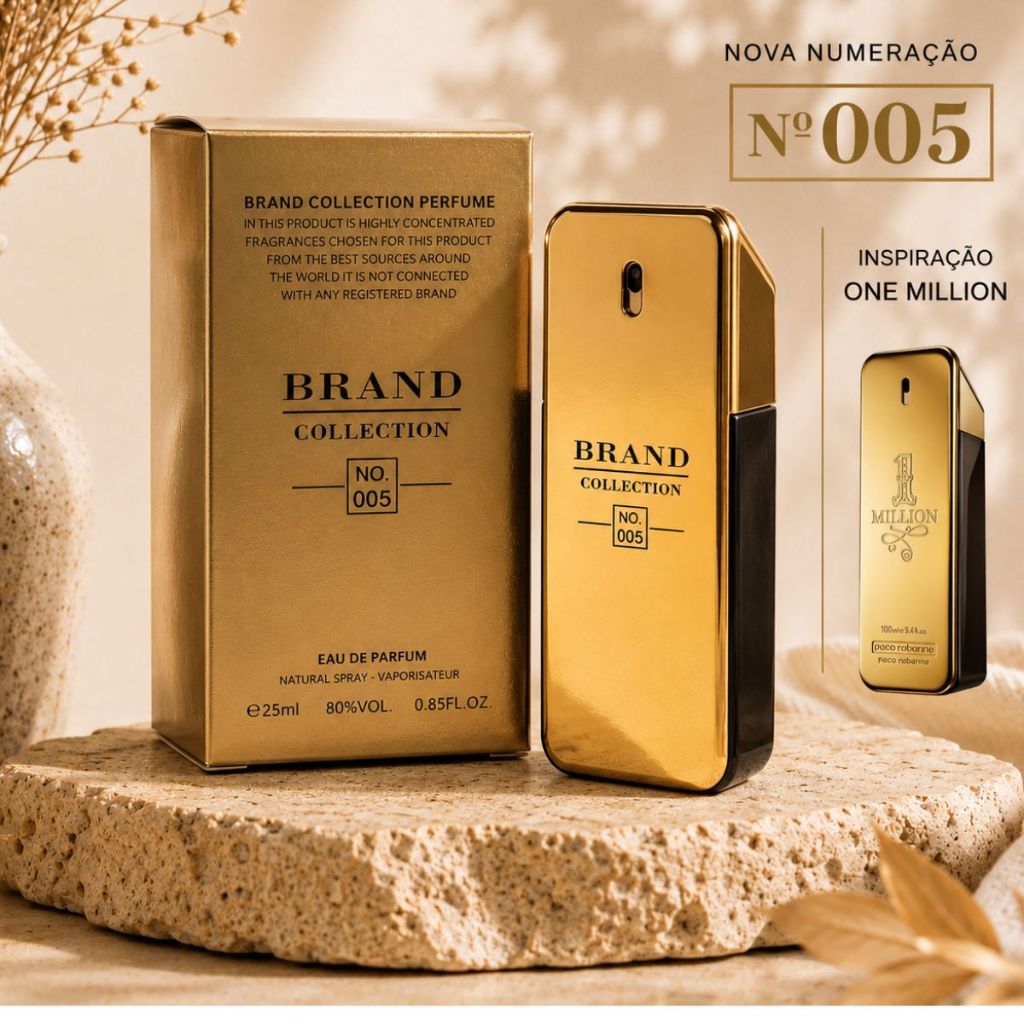 Perfume Masculino Barrinha de Ouro Nº 005 Brand Collection 25ml One