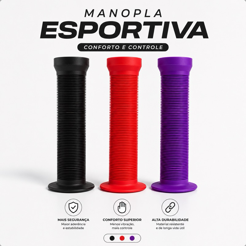 Manopla Silicone 13CM Com Abas Bicicleta Bike BMX CROSS Freeride Macia Aderente
