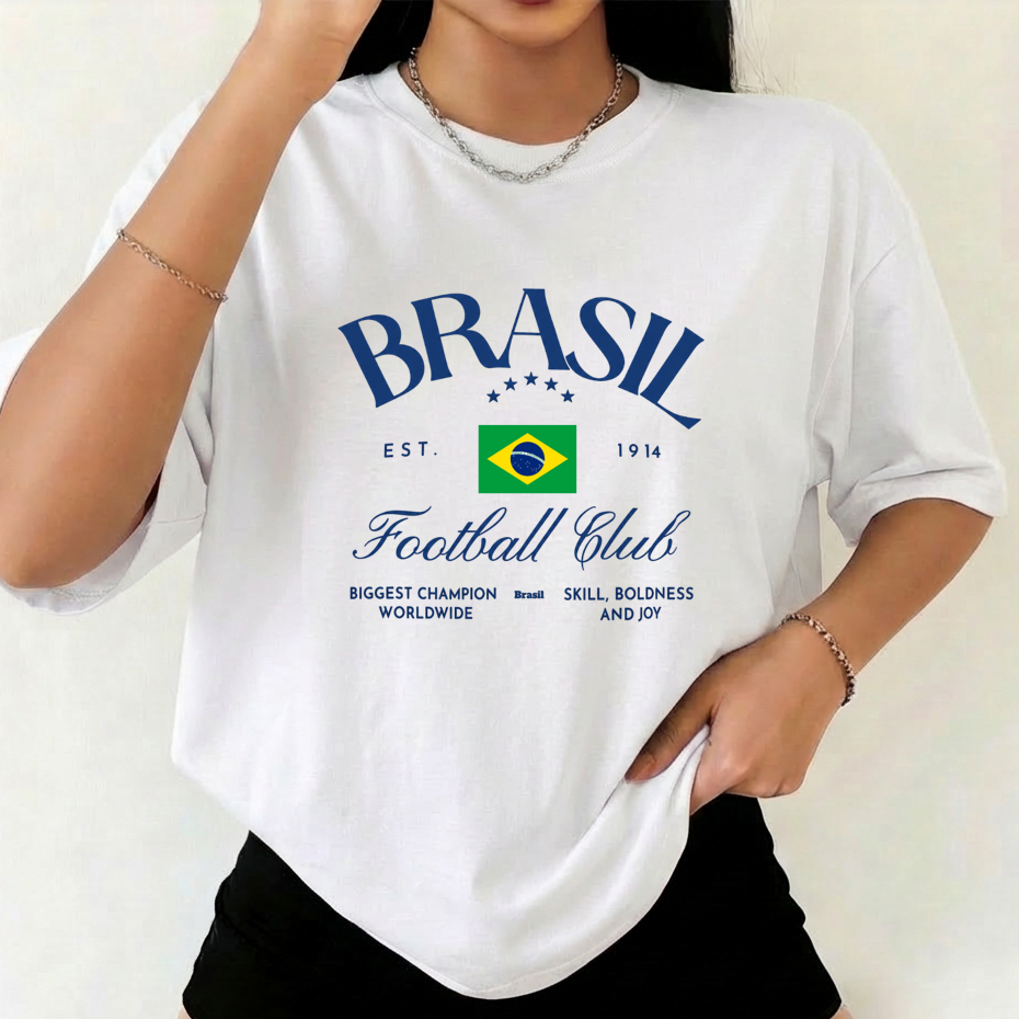Camiseta brasil lançamento copa do mundo 2026 modelo unissex para treino jogos passeios premium
