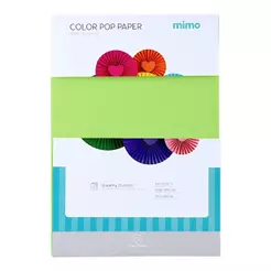 Papel Color Pop Verde Salada Mimo - A4 - 180 gr - 25 unds
