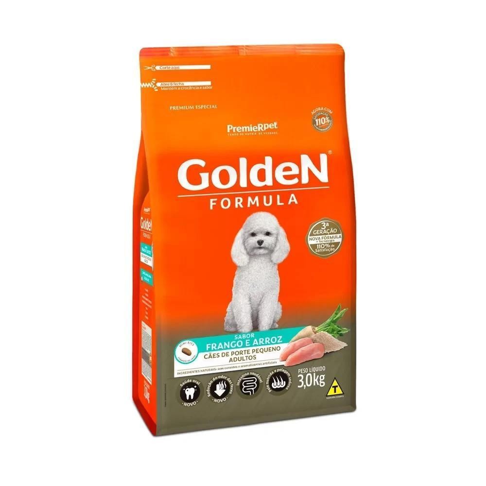Fórmula Cães Adultos Frango Mini Bits 3Kg Golden