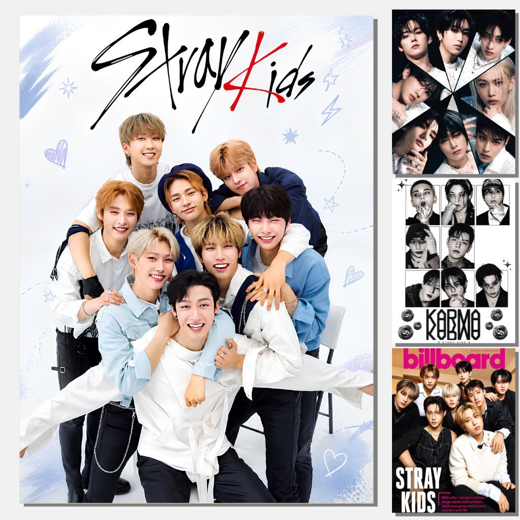 Kit 10 Posters STRAY KIDS - Banda k-pop kpop SKZ pôster Bang Chan Lee Know Changbin Hyunjin Seungmin