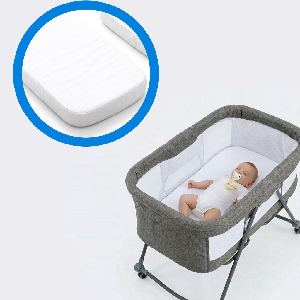 Colchão colchonete 85x50 infantil para mini berço auxiliar co-bed Macio Antialérgico Removível Bebê