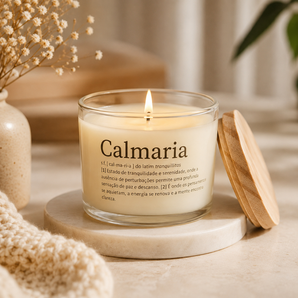 Imagem Vela Aromática Mensagem Inspiração no Vidro Decorativa Perfumada