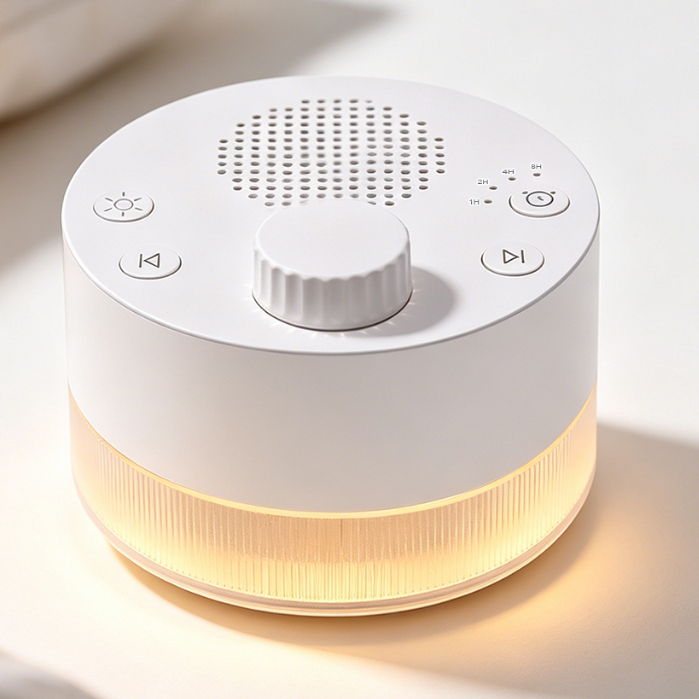 Imagem Máquina de Som Branco Recarregável com 24 Sons Relaxantes e Luz Noturna