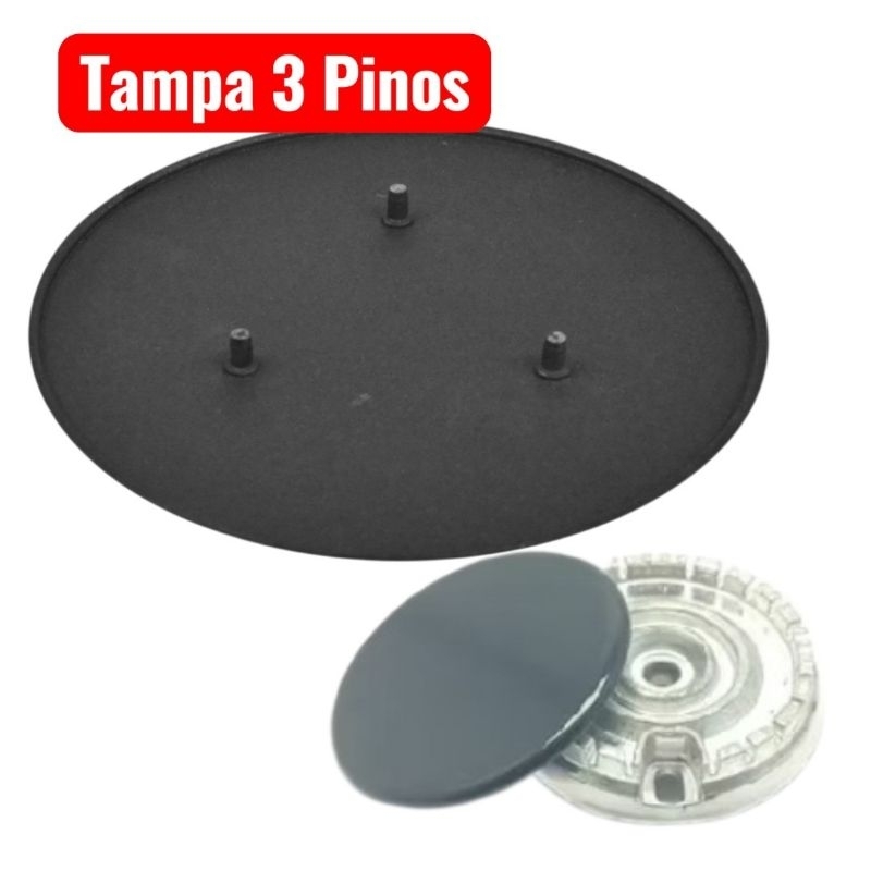 Jogo Tampa Fogão Consul Aroma Espalhadores 3 Pinos CFS5NAR CFS5 Chapinha Compatível Envio Rápido