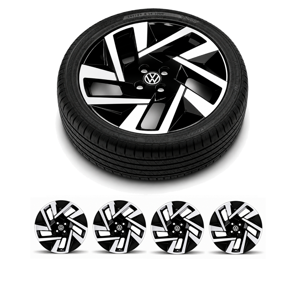 Jogo 4 Calota Roda Ferro Aro 14 Premium Vw Saveiro Gol Saveiro G5 G6 G7 Up Fixacão Segura