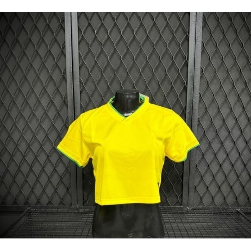 Cropped estilo seleção brasileira
