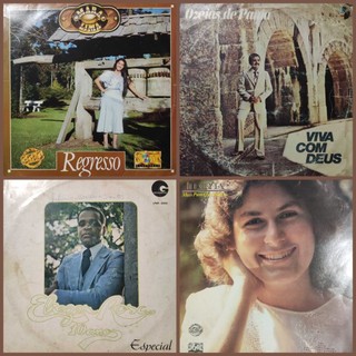 LP Vinil Gospel Evangélicos Variados - Louvores, Ozeias de Paula, Eliezer Rosa, Rose, Mara Lima