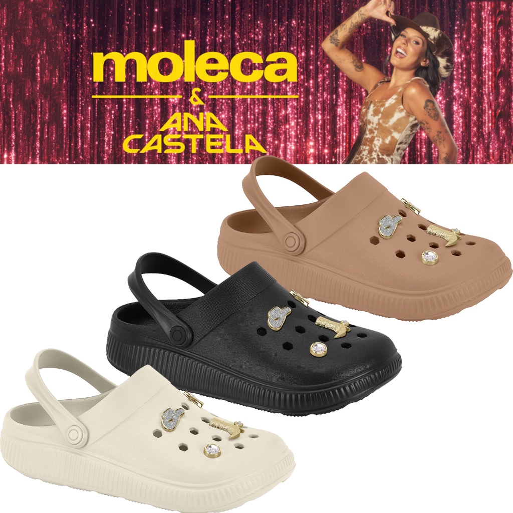 Clog Babuche Moleca e Ana Castela Chinelo Macio Sandália Eva Leve Conforto Nuvem 5832.314 5832314