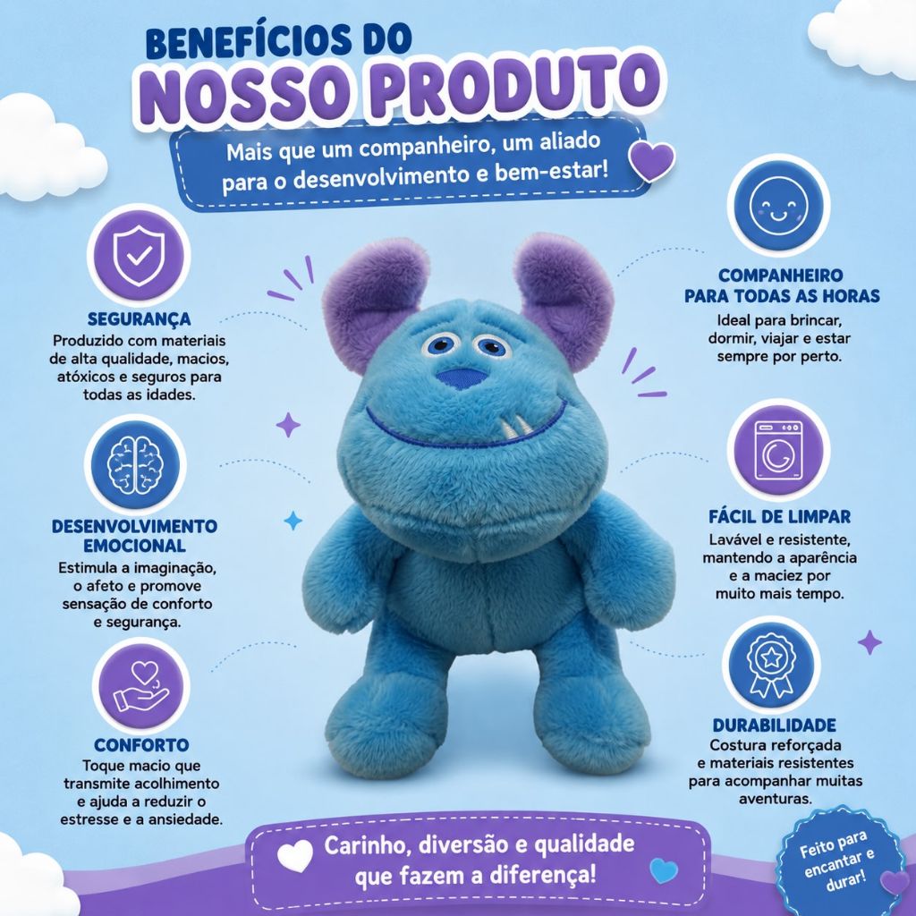 Pelúcia Sulley 24cm - Monstros S.a. — imagem 2 de 2