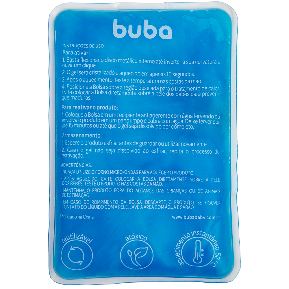 Bolsa Térmica Gel Buba Instantânea Reutilizável Alívio Cólicas e Dores Bebê 14517 · foto 2