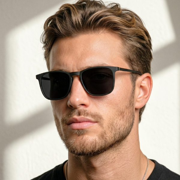 Imagem Óculos de Sol Quadrado Original Premium Clássico Tendencia Old Money Hype uv400 Masculino Feminino