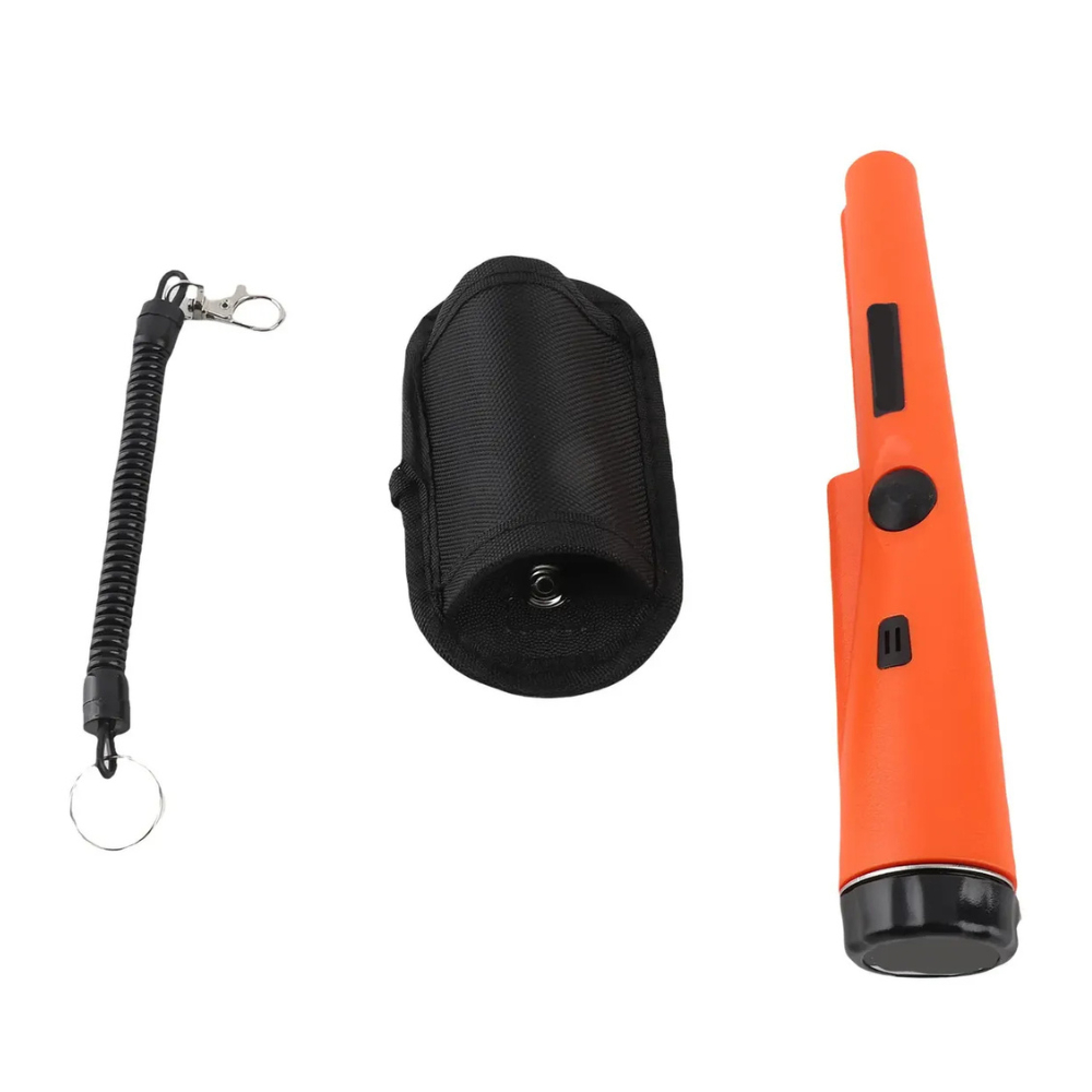 Detector Metal Portátil De Mão Pinpointer Moeda Ouro Prata Laranja-escuro