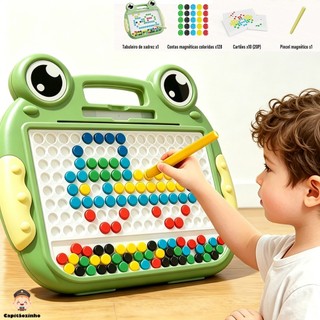 Lousa Mágica Caneta Magnética Prancheta Infantil Educativo Autismo Cartelas Desenho