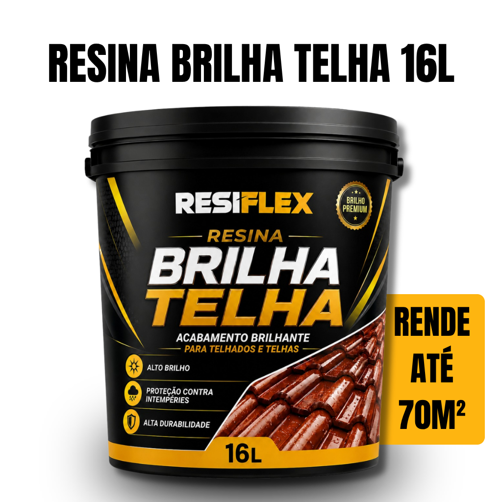 RESINA BRILHA TELHA RESIFLEX 16L - Tinta para Telhados