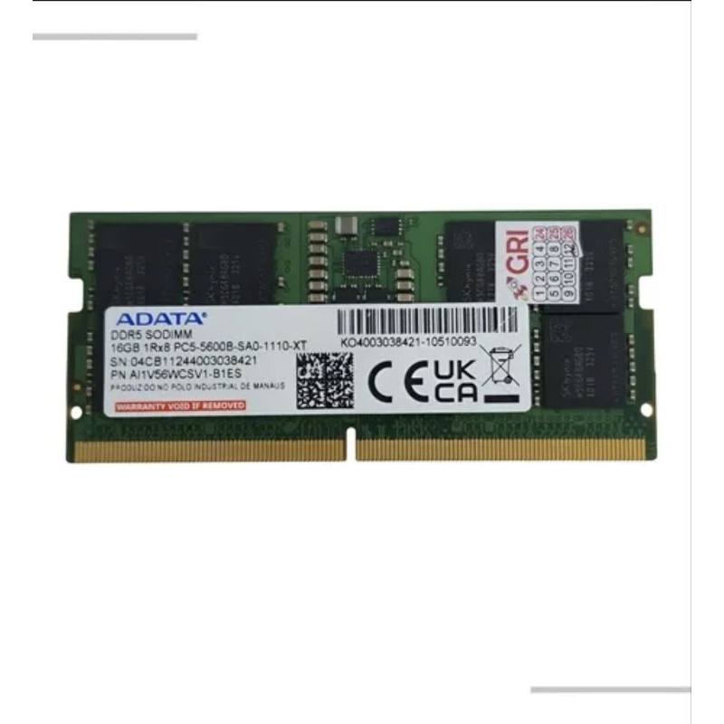 Memória RAM DDR5 notebook 8gb Adata