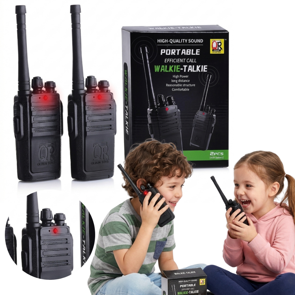 Walkie Talkie Brinquedo Rádio Comunicador Infantil com Bateria Meninos Falar de Verdade