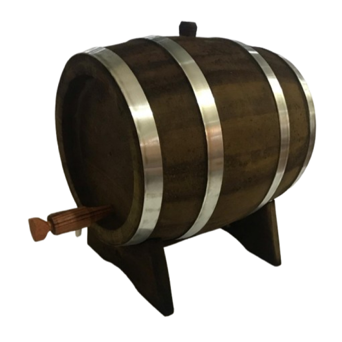 Barril Tonel de Carvalho Europeu 5 litros Envelhecido  I Madeira I Cachaça
