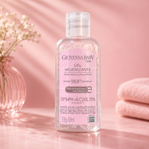 Álcool Gel Higienizante Classic Giovanna Baby 60ml