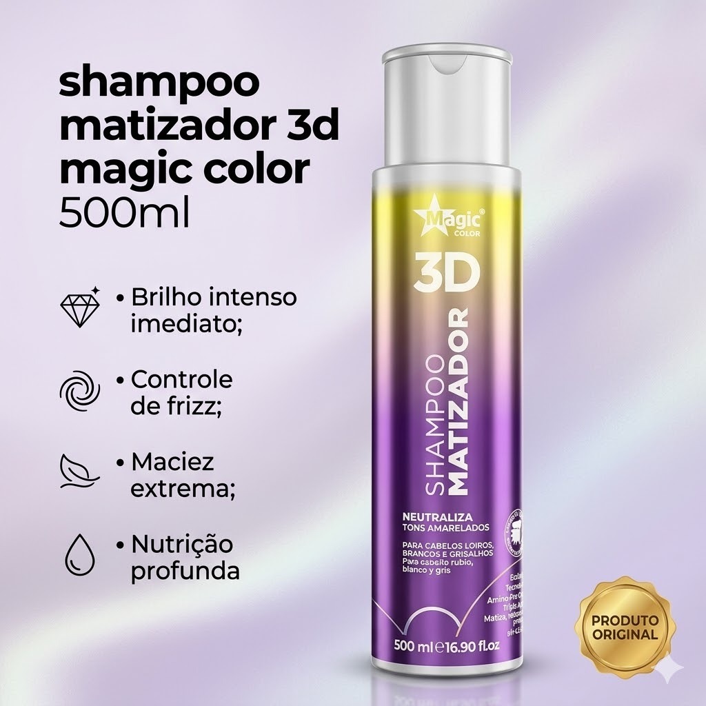 Shampoo Matizador 3d Magic Color 500ml
