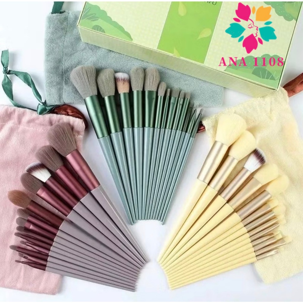 ANA1108 -12 Kits de 13 Conjunto Pincéis De Maquiagem Contorno Kabuki Profissional