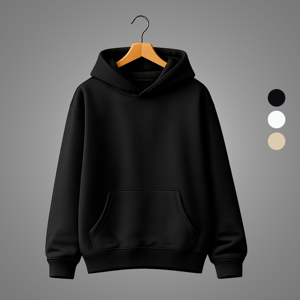 Moletom Canguru Unissex Com Capuz Algodão Flanelado Liso Feminino Masculino Envio Imediato- WK WORLD