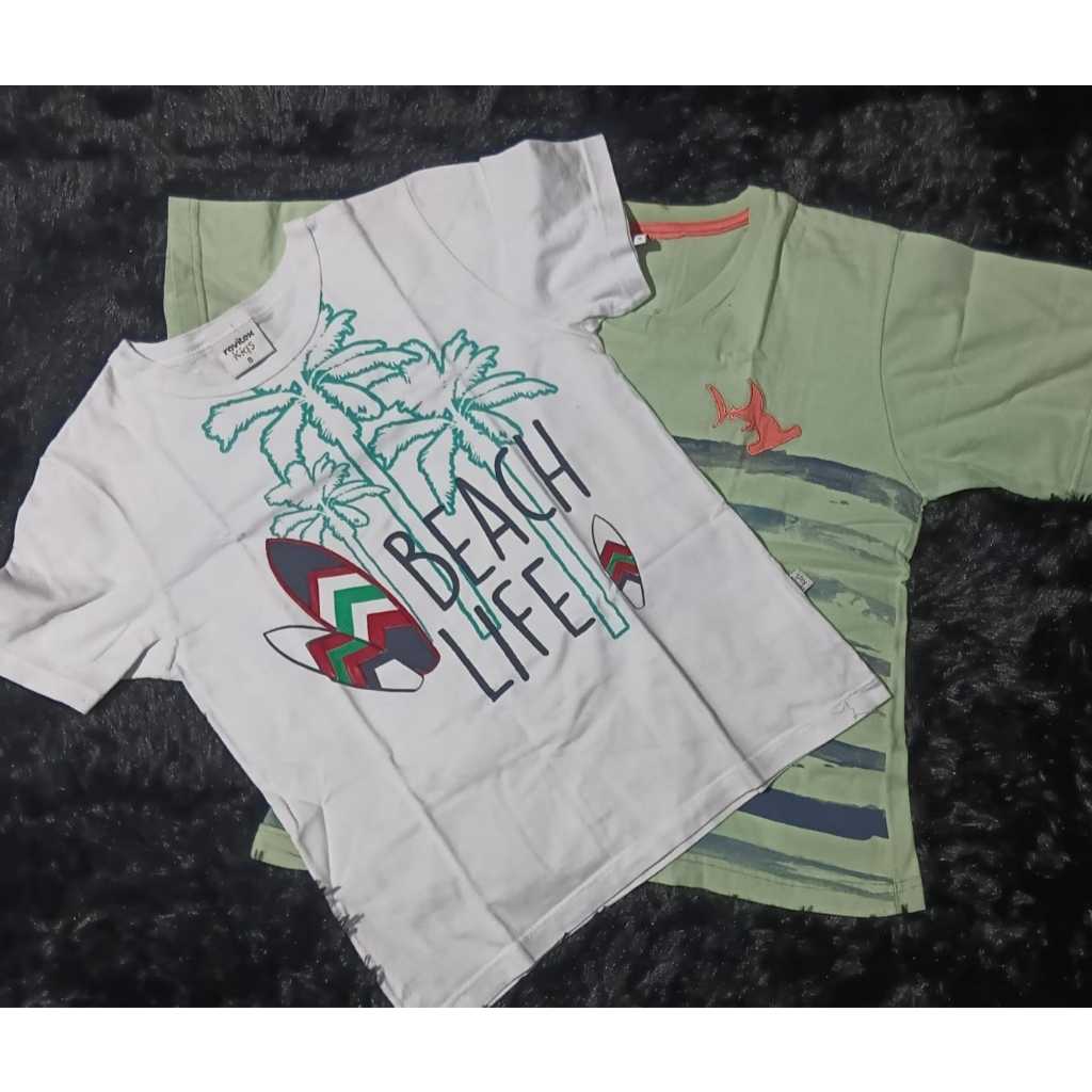 DS 384 - kit de 2 Camisetas infantil, masculina, tamanho 8 anos, confeccionadas em algodão 100%