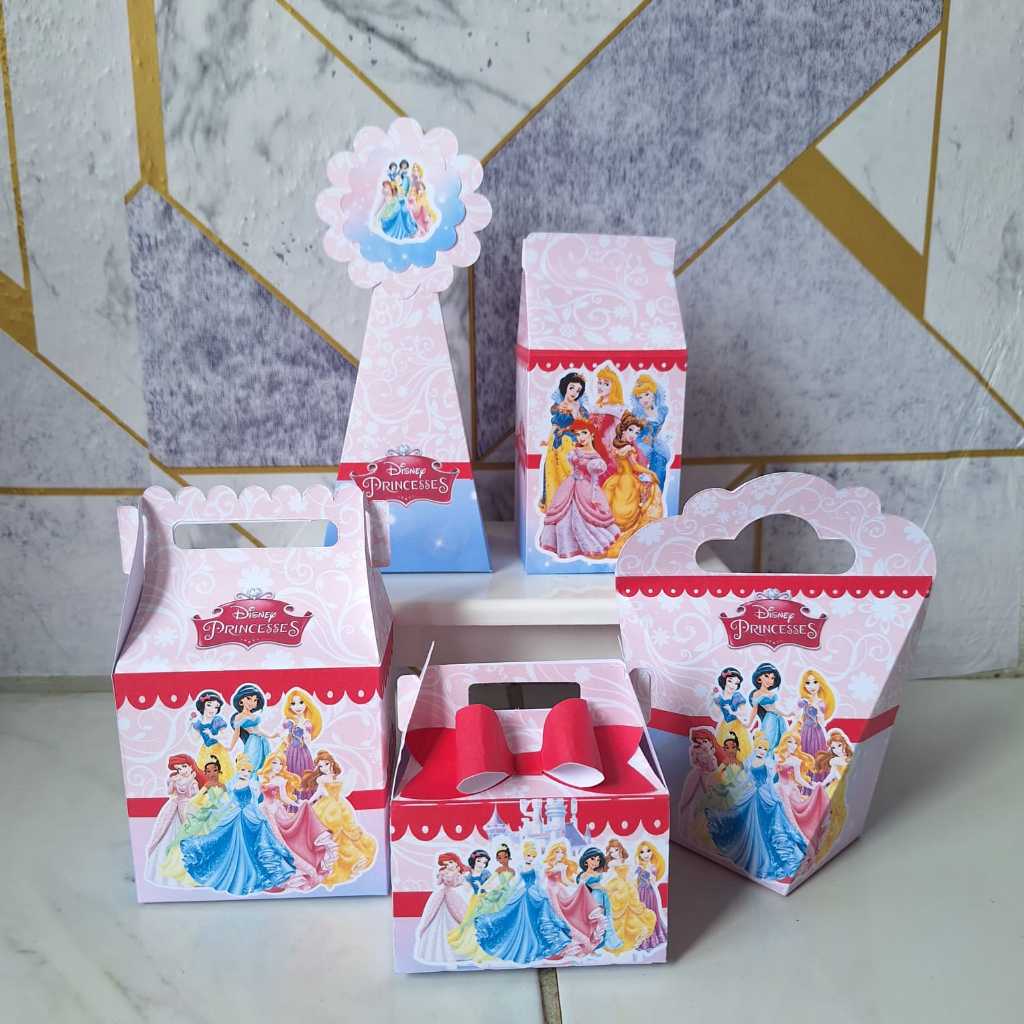 Kit Cixas Princesas Personalizados Lembrancinhas Festa infantil Aniversário Caixinhas PRONTA ENTREGA PEGUE E MONTE