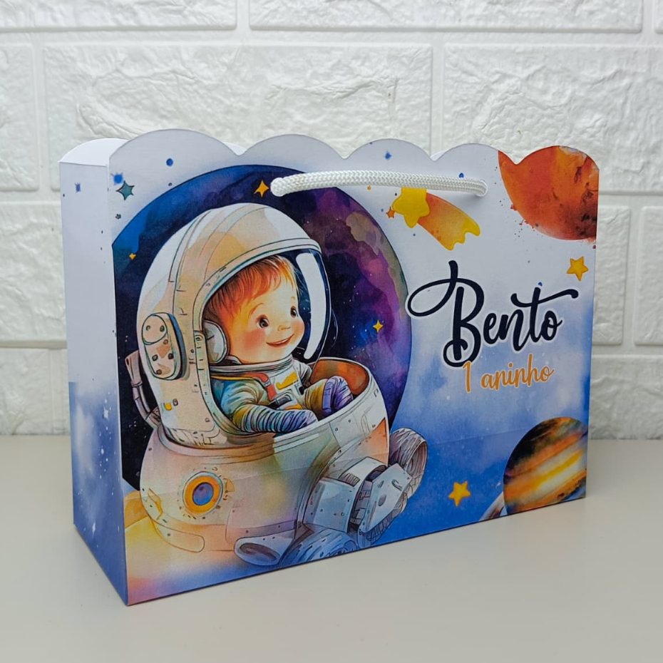 Sacolinha Surpresa Astronauta Baby Personalizada - PEGUE E MONTE | Lembrancinhas | Festa | Aniversário