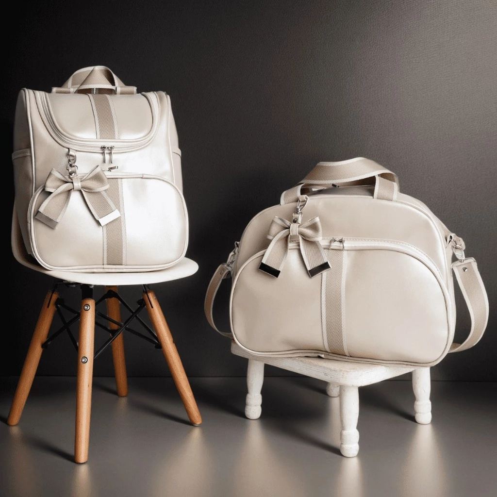 Kit bolsa maternidade luxo menino e menina acompanha mala G e uma mochila multifuncional mãe e bebê impeemeável — imagem 2 de 2
