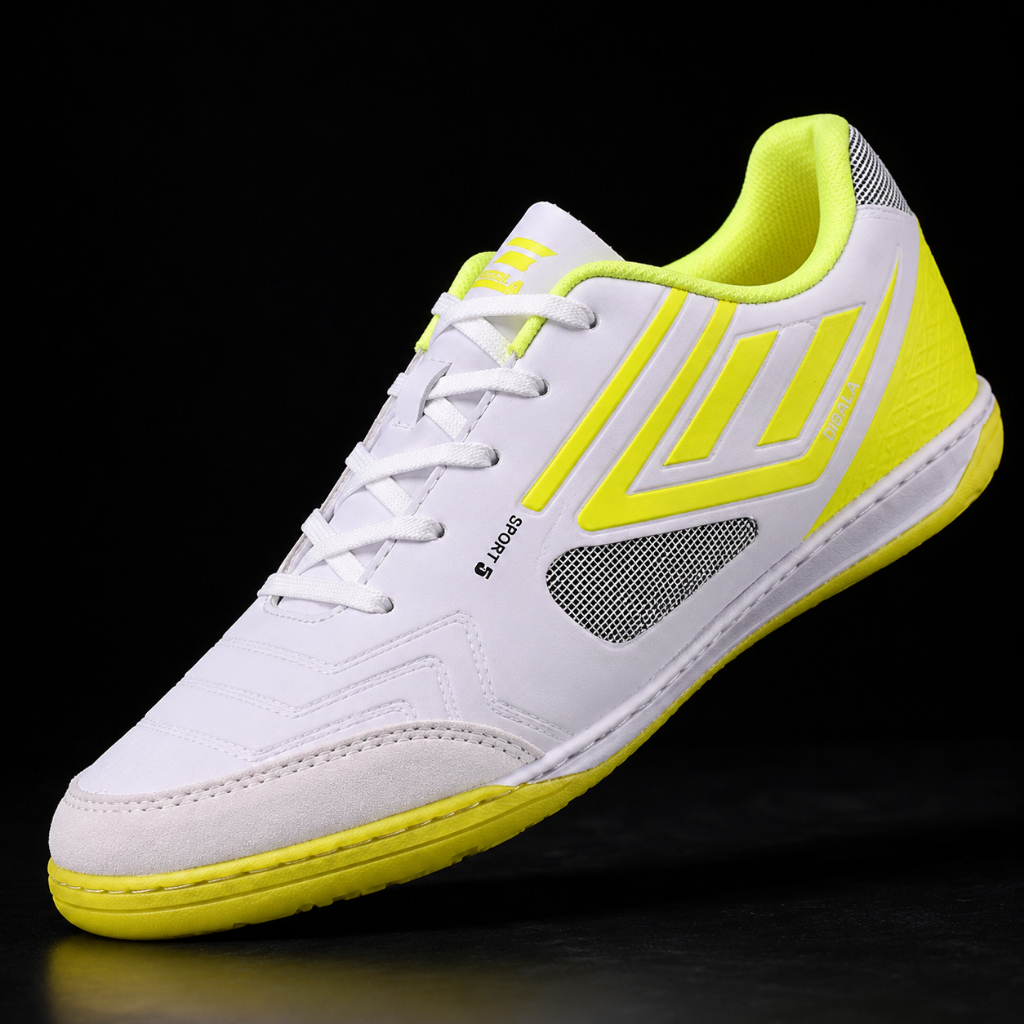 Chuteira Futsal Quadra Futebol Salão Oficial Original Masculina Colada Costurada Bico de Couro