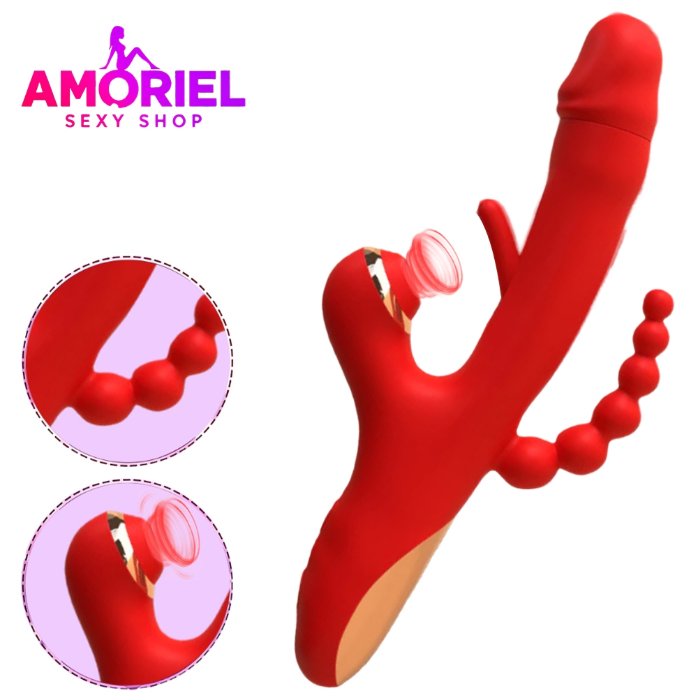 Envio 100% Discreto - Vibrador Feminino com Estímulo Triplo · Sucção e Vibração · 12 Modos · Recarregável