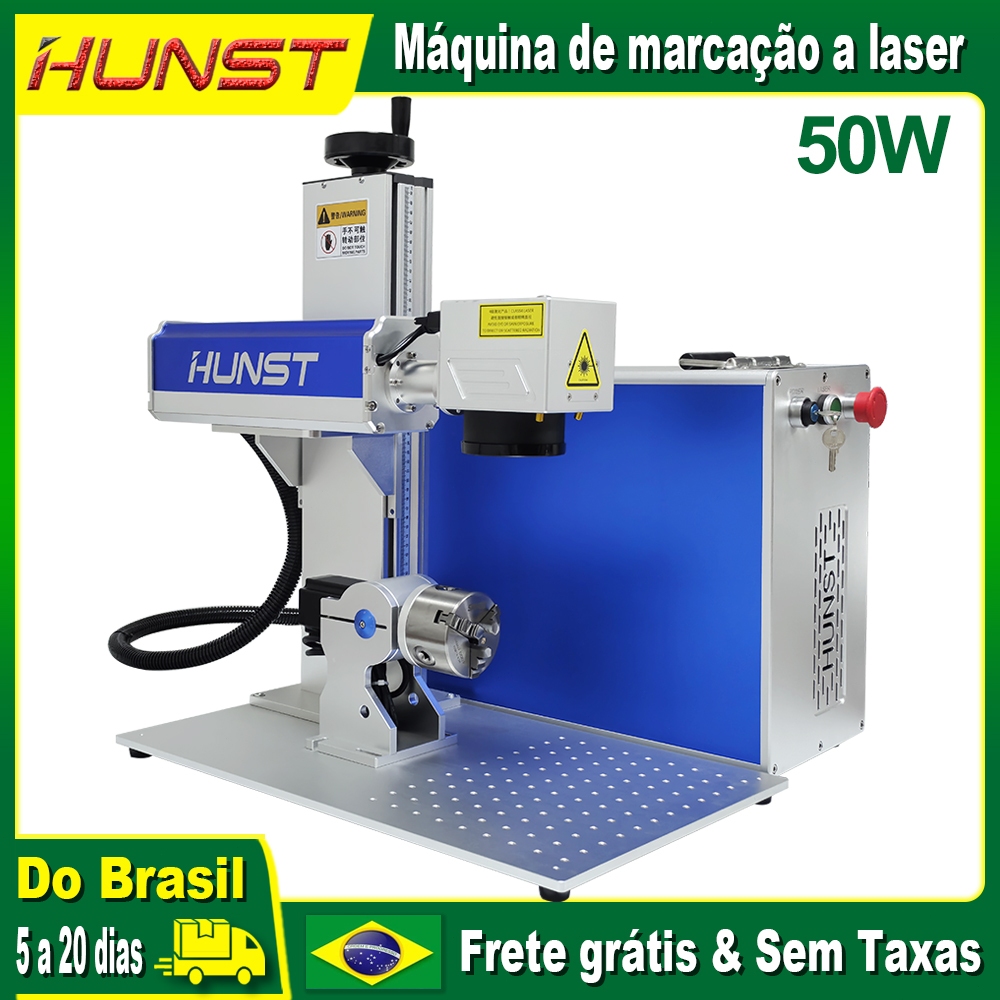 Máquina De Gravação a Laser HUNST 50W, Máquina De Marcação a Laser De Fibra.
