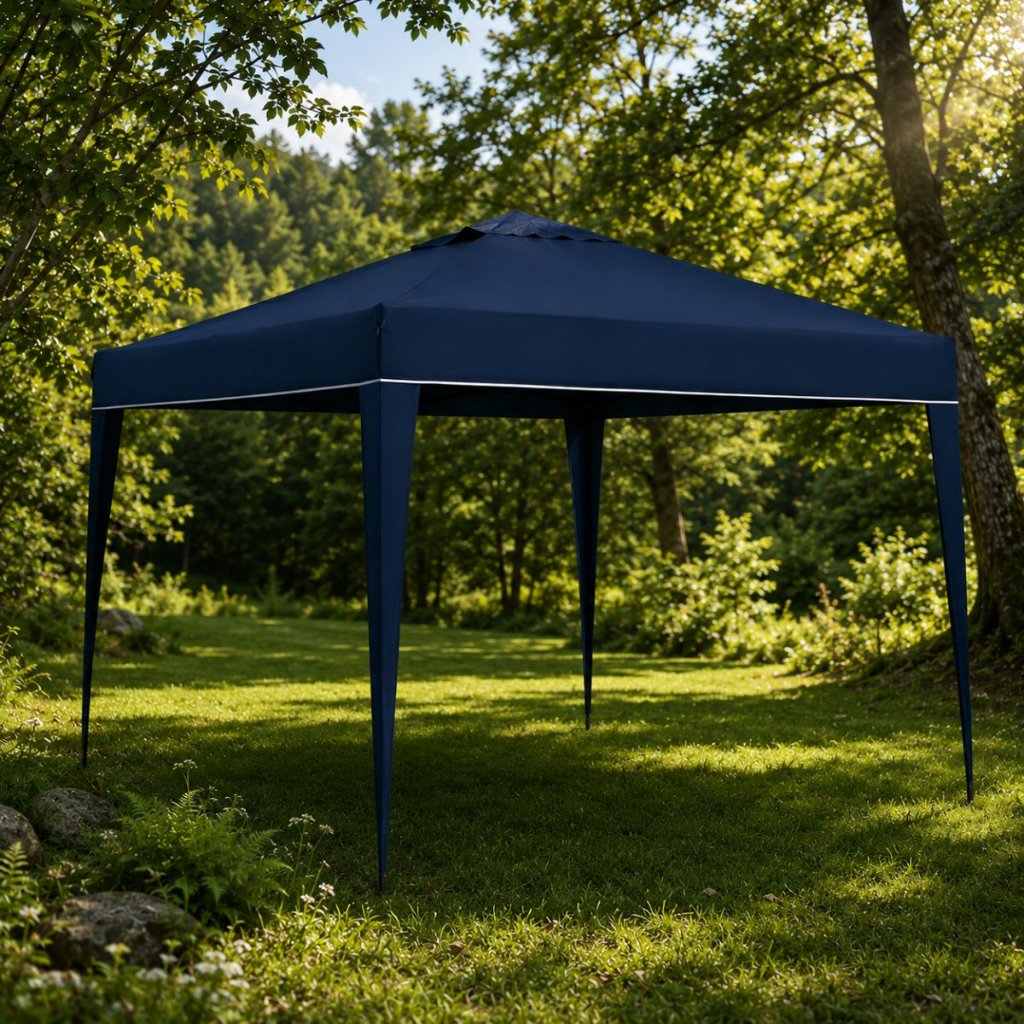 Tenda Gazebo Dobravel Cobertura ao Ar Livre - Leve e Pratica. 3x3m Azul
